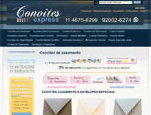 Tablet Screenshot of convitesexpress.com.br